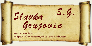 Slavka Grujović vizit kartica